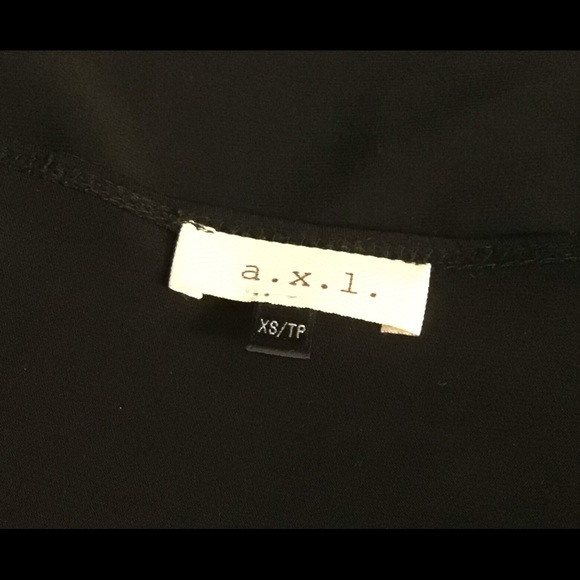 “a.x.l.” Black Deep V Wrap Style Dress Size M - Picture 6 of 7
